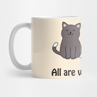 All are welcome here - inclusive cats Mug